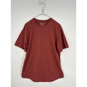BYLT Shirt Mens XL Maroon Drop Cut Blend Crew Neck Premium Basics Tee